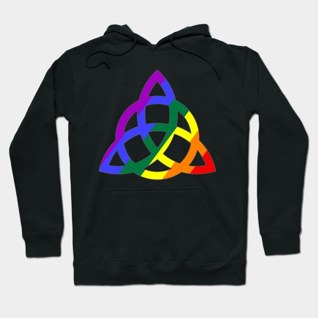 Rainbow Pentacle Wiccan Witch Symbol Hoodie by AmandaPandaBrand